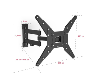 Hama Uchwyt LCD/LED VESA 400x400 fullmotion 2 ramiona 65" - 1516967 - zdjęcie 5
